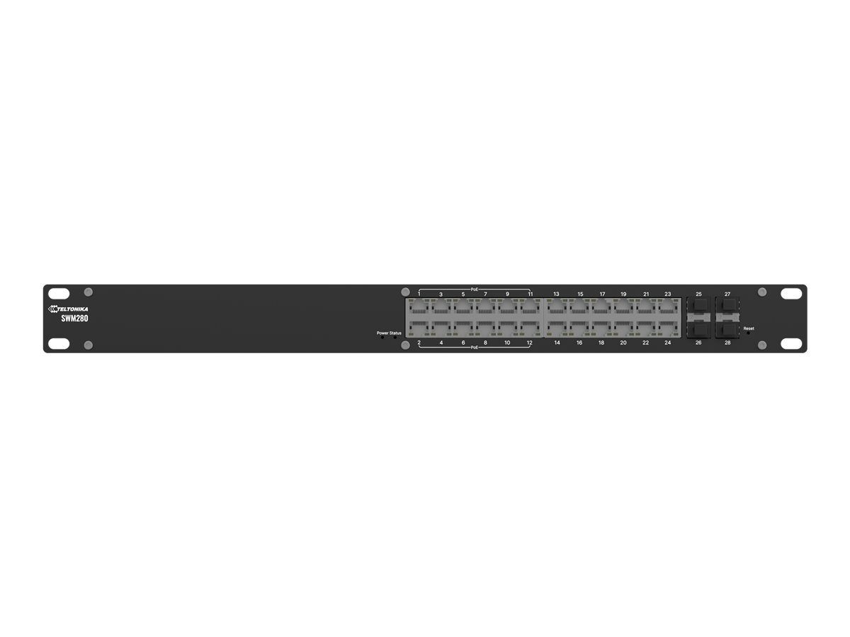 Teltonika Managed PoE+ switch 12x PoE+& 12 x Gigabit Ethernet ports PROFINET and MRP support, Teltonika