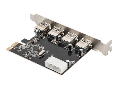 USB 3.0, 4 Port, PCI Express Add-On card 4 Ports A/F External, VL805 chipset, DS-30221-1