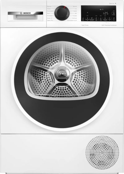 Bosch Dryer Machine with Heat Pump, WQG2450ISN, Energy efficiency class Class D, Front loading, 9 kg, LCD, Depth 61.3 cm, White