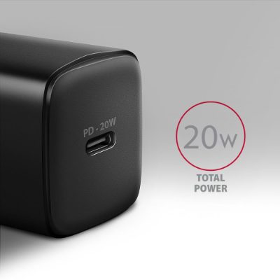AXAGON Wallcharger 1x port USB-C, PD3.0/PPS/QC4+/AFC/FCP/Apple, 20W, ACU-PD20