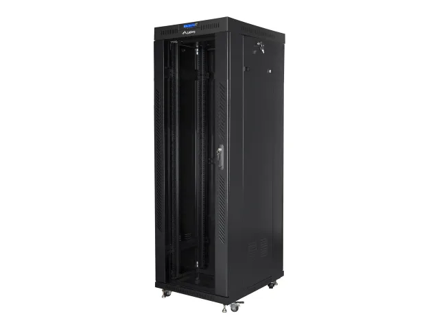 Lanberg | Rack cabinet 19" free-standing 37U/600x800 (flat pack) with glass door, LCD | FF01-6837-12BL | Black