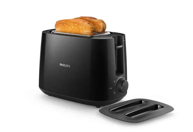 PHILIPS Tosteris, 830W (melns)