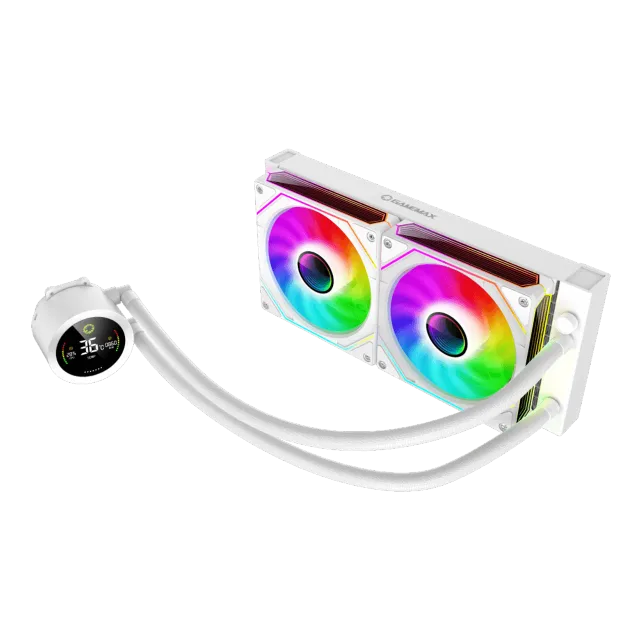 Gamemax CPU Liquid Cooler | ICEBURG 240 DIGITAL WH | White