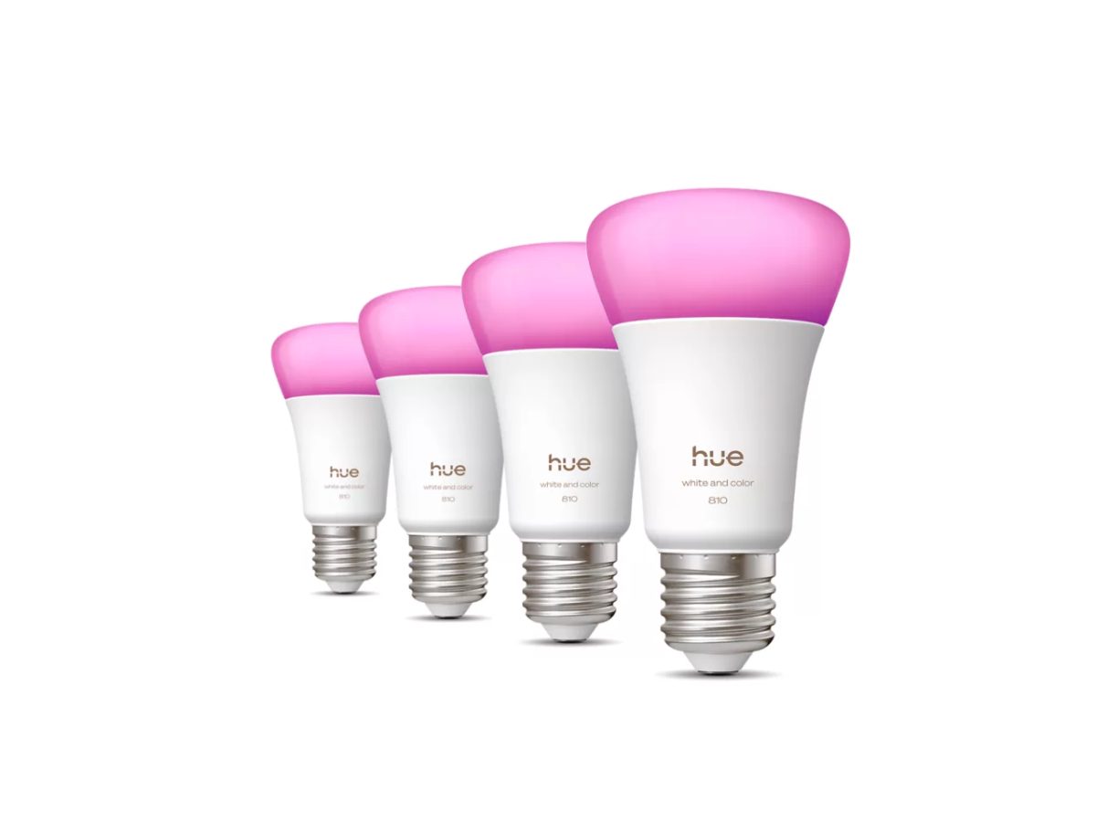 Philips Hue WCA 810 A60 E27 4P EU, E27, 6 W, White and colour light, Bluetooth and Zigbee