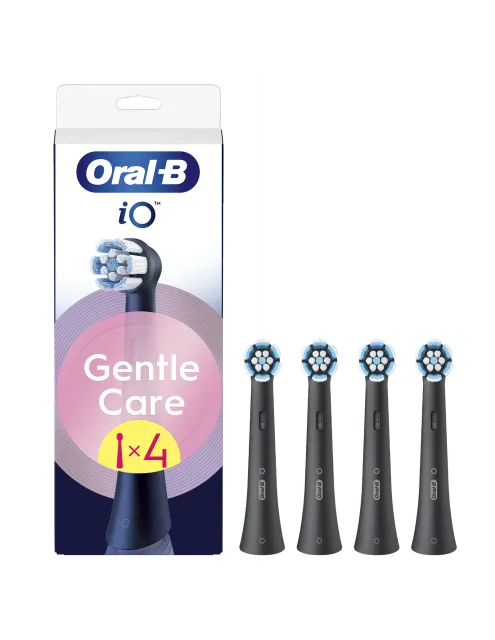 Oral-B | Replaceable toothbrush heads | iO GentleCare | Heads | For adults | Number of brush heads included 4 | Black