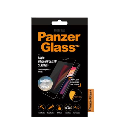 Apple, iPhone 6/6s/7/8/SE (2020), Hybrid glass, Black, Anti-glare coating; Blue light reduction, Privacy filter