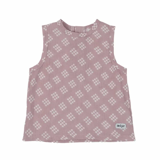 Lodger Tank Topper Tribe Muslin vasaras mazuļu krekliņš bez piedurknēm, Rose, 74 cm