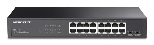 Switch|MERCUSYS|MS116GS|16x10Base-T / 100Base-TX / 1000Base-T|MS116GS