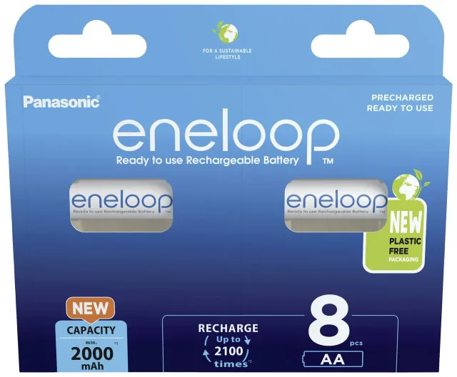 Panasonic | Rechargeable Batteries | ENELOOP BK-3MCDE/8BE | AA | 2000 mAh | 8 pc(s)