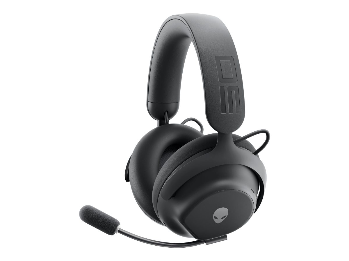 Dell Gaming Headset, Alienware Pro, Bluetooth, Over-Ear, Microphone, Dark Side of the Moon, Noise canceling, Wireless