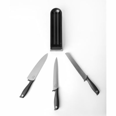 BRABANTIA Atvilktņu nažu bloks un naži Tasty+, Dark Grey