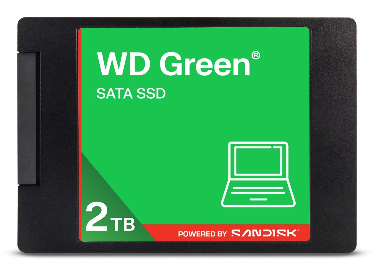 SSD, SANDISK, Green, POWERED BY SANDISK, 2000 GB, Serial ATA III, Read speed 545 MB/s, 2.5", WDS200T5G0A-00CPT0