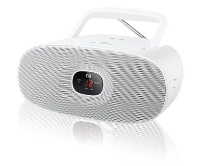 MD-202RDW, Portable radio CD player, White