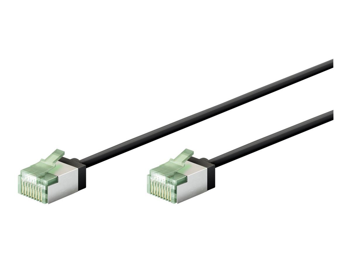 Goobay 74350 Ultra-Flexible CAT 8.1 Patch Cable, Slim, U/FTP, 0.15 m, Black, Goobay