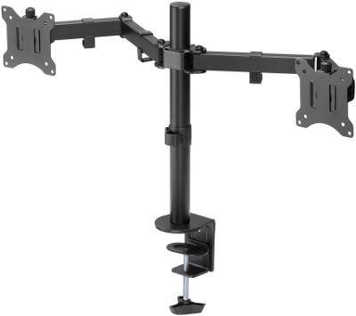 Goobay Dual Monitor Mount Flex, Swivel, Tilt, Rotation, 17-32 ", Maximum weight (capacity) 8 kg, Black