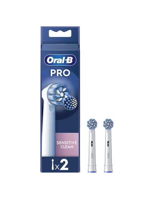 Oral-B | Replaceable toothbrush heads | EB60X-2 Sensitive Clean Pro | Heads | For adults | Number of brush heads included 2 | White