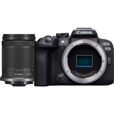 D.CAM EOS R10 RF-S 18-150 IS STM EU26, Megapixel 24.2 MP, Image stabilizer, ISO sensitivity (max) 32000, Wi-Fi, Video recording, Manual, CMOS, Black