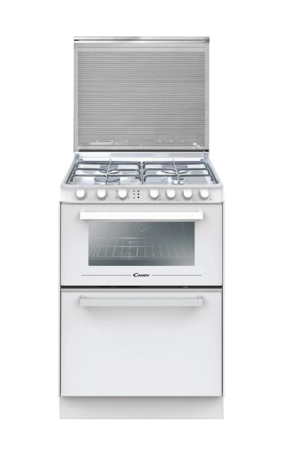 Oven, TRIO4GWNT/1, 40 L, Gas, Manual, Knobs, Convection, Height 87.5 cm, Width 60 cm, White