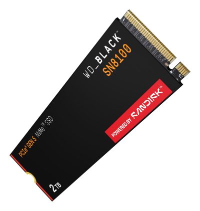 SSD, SANDISK, 2400xTBW rating, NVMe Yes, PCI Express 5.0, M.2, 2000 GB, POWERED BY SANDISK, Black SN8100, WDS200T1X0M