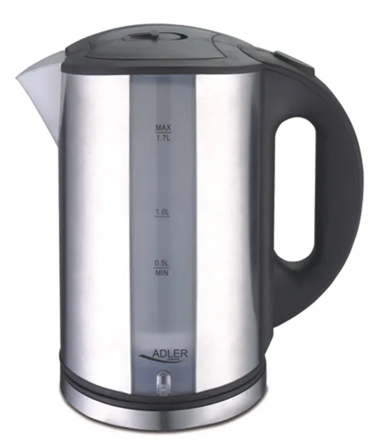 Adler | Kettle | AD 1216 | Standard | 2000 W | 1.7 L | Stainless steel | 360° rotational base