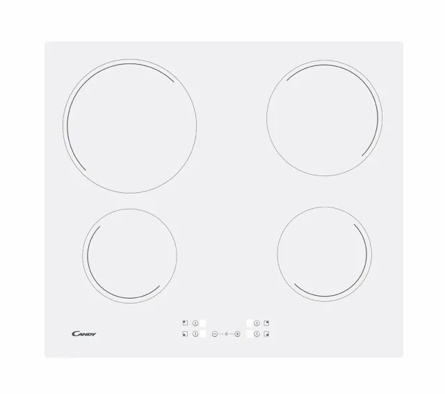 Candy | Hob | CH64CCW | Vitroceramic | Number of burners/cooking zones 4 | Touch | White