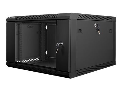 Rack cabinet 19" wall-mount 6U/600x600 (flat pack), WF01-6606-10B, Black