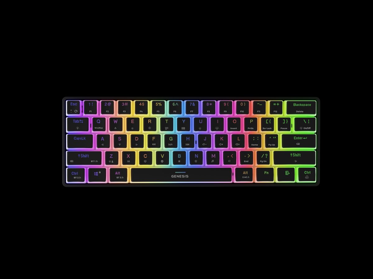 THOR 660 G2, Gaming Keyboard, Wireless/Wired, US, Linear, Black, RGB