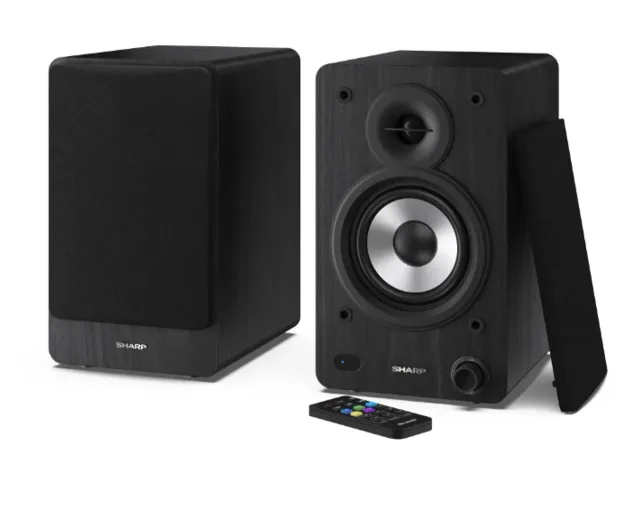 Sharp CP-SS30 Bookshelf Speakers, Black | Sharp | Speakers | CP-SS30(BK) Bookshelf | 60 W | Bluetooth | Wireless connection | Black