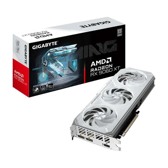 Gigabyte Radeon RX 9060 XT GAMING OC ICE 16G | AMD | 16 GB | Radeon RX 9060 XT | GDDR6 | HDMI ports quantity 1 | PCI-E 5.0
