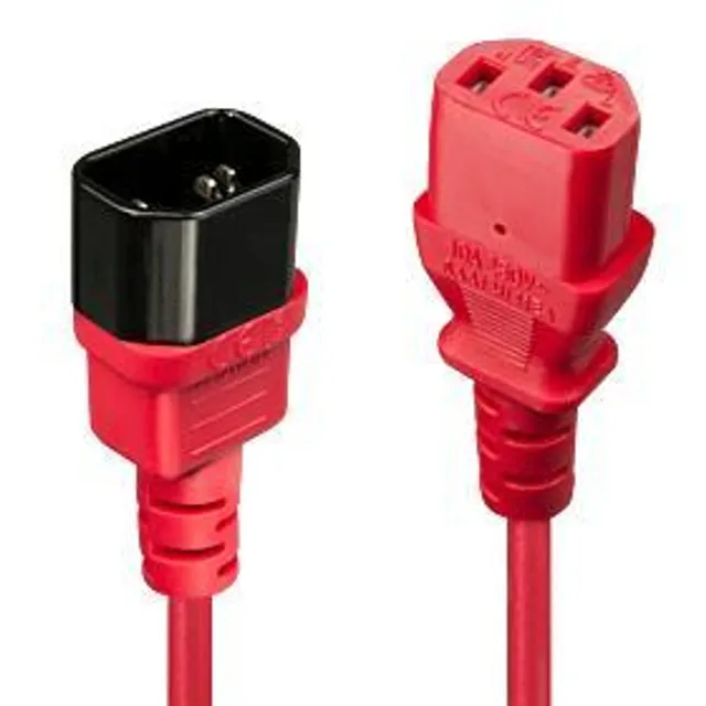 CABLE POWER IEC EXTENSION 2M/RED 30478 LINDY