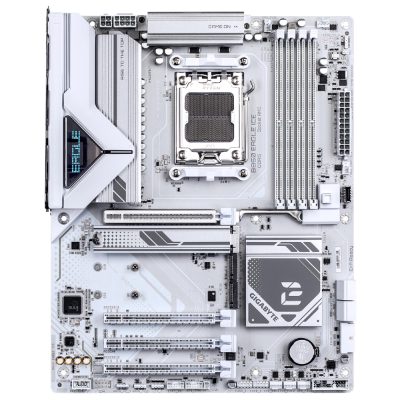 Gigabyte B850 EAGLE ICE, Processor family AMD, Processor socket AM5, DDR5, Supported hard disk drive interfaces SATA, M.2, Number of SATA connectors 4