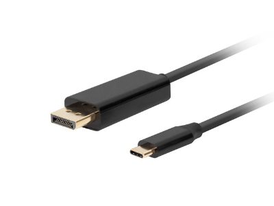 Lanberg USB-C to DisplayPort Cable, 3 m 4K/60Hz, Black, Lanberg, USB-C to DisplayPort Cable, CA-CMDP-10CU-0030-BK, 3 m