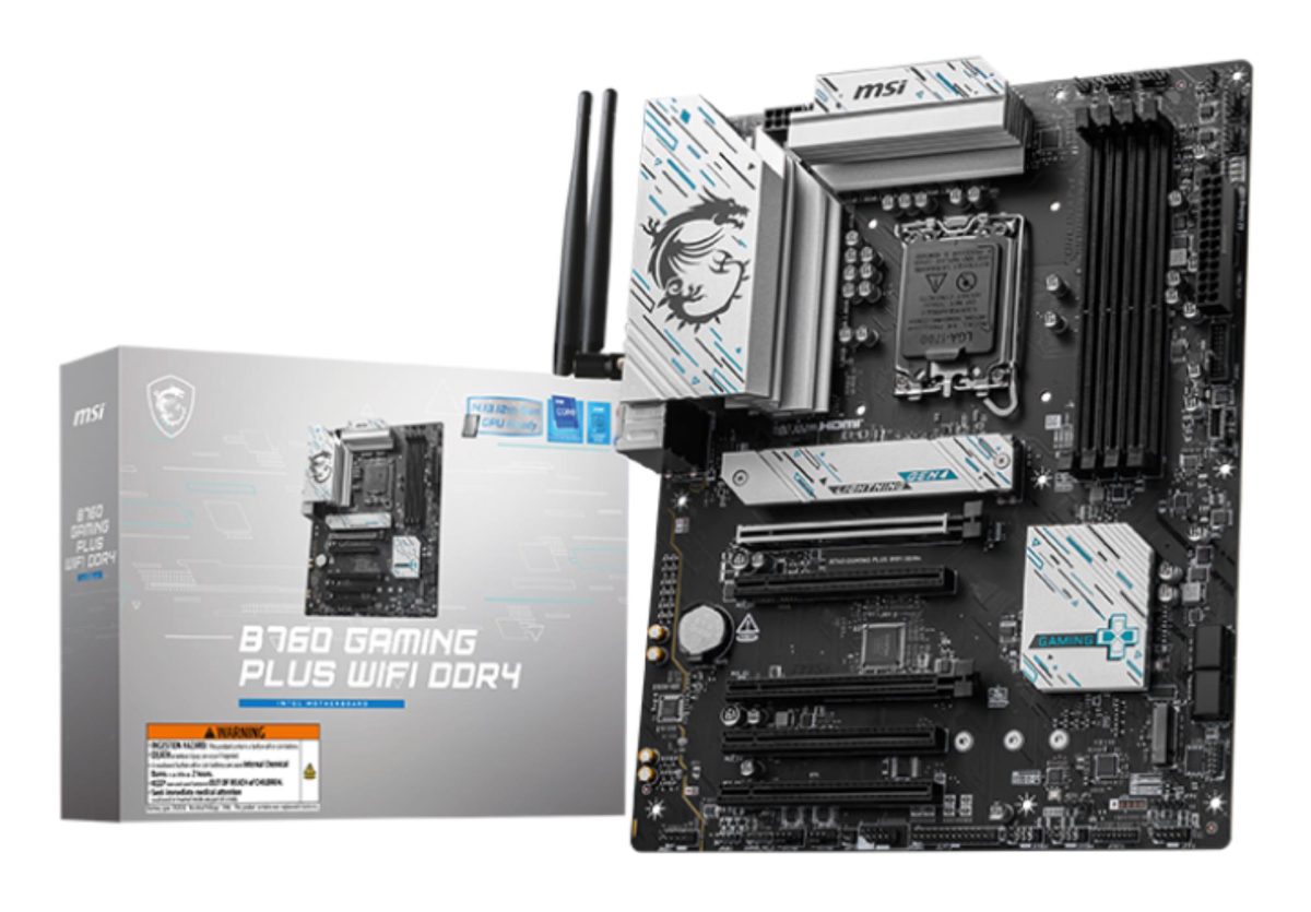 Mainboard, MSI, Intel B760 Express, LGA1700, ATX, Memory DDR4, Memory slots 4, 5xPCI-Express 5.0 16x, 2xM.2, 1xHDMI, 1xDisplayPort, 4xUSB 2.0, 2xUSB 3.2, 1xUSB-C, 1xPS/2, 1xOptical S/PDIF, 1xRJ45, 5xAudio port, B760GAMPLUSWIFIDDR4