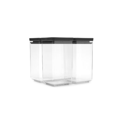 BRABANTIA uzglabāšanas kārbu komplekts Tasty+, 3 gab., Dark Grey