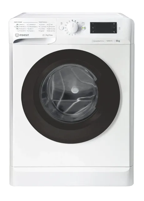 INDESIT | Washing machine | MTWSE 61294 WK EE | Energy efficiency class C | Front loading | Washing capacity 6 kg | 1150 RPM | Depth 42.5 cm | Width 59.5 cm | Display | Big Digit | White