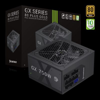 Gamemax PSU, GX 750GF, 750 W, Gold, Full Modular