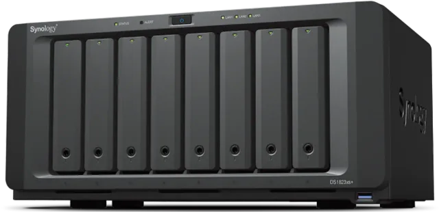 Synology | 8-Bay | DS1823xs+ | Up to 8 HDD/SSD Hot-Swap | AMD Ryzen | V1780B | Processor frequency 3.35 GHz | 8 GB | DDR4