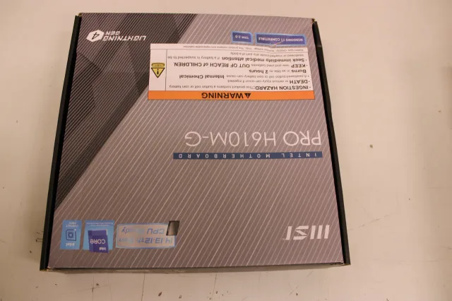 SALE OUT. MSI PRO H610M-G | Processor family Intel | Processor socket LGA1700 | DDR5 | Supported hard disk drive interfaces SATA, M.2 | Number of SATA connectors 4 | DAMAGED PACKAGING