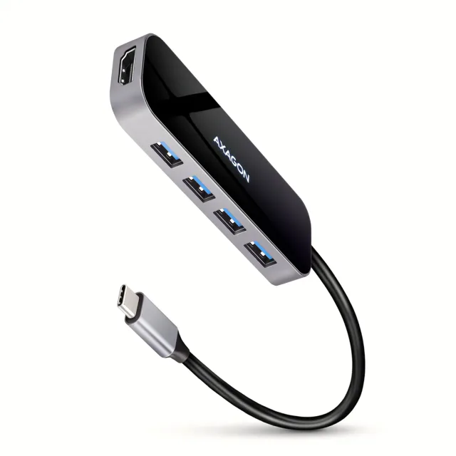 AXAGON SuperSpeed USB-C Combo 6in1 Hub | HMC-6H4A