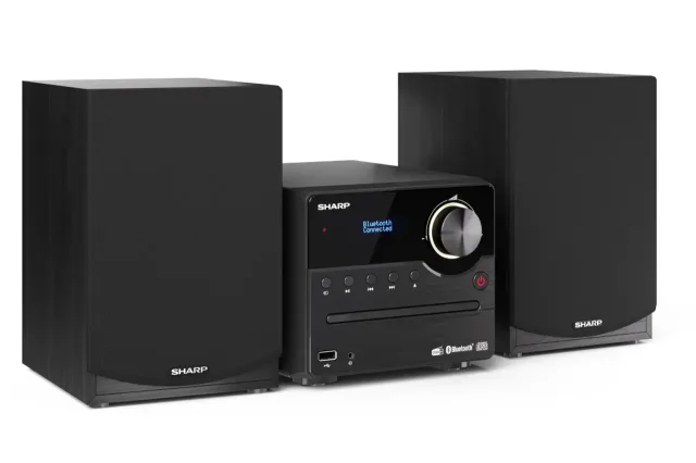 Sharp XL-B517D(BK) Hi-Fi Micro System, CD/FM/USB/Bluetooth v5.0, Aux-in, 45W, Black | Sharp | Hi-Fi Micro System | XL-B517D(BK) | Black | USB port | AUX in | Bluetooth | CD player | FM radio | Wireless connection