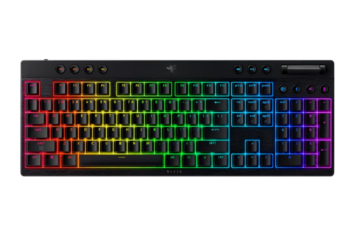 BlackWidow V4 Low-profile HyperSpeed, Gaming Keyboard, Wireless, US, Yellow Linear