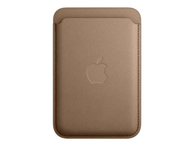 Apple | iPhone FineWoven Wallet with MagSafe | Wallet case | Apple | iPhone 15 Pro, iPhone 15 Pro Max, iPhone 15, iPhone 15 Plus, iPhone 14 Pro, iPhone 14 Pro Max, iPhone 14, iPhone 14 Plus, iPhone 13 Pro, iPhone 13 Pro Max, iPhone 13 mini, iPhone 13, iPhone 12 Pro, iPhone 12 Pro Max, iPhone 12 mini, iPhone 12 | Durable Microtwill | Taupe | The wallet features strong built-in magnets that allow it to effortlessly snap into place on the back of your iPhone.
