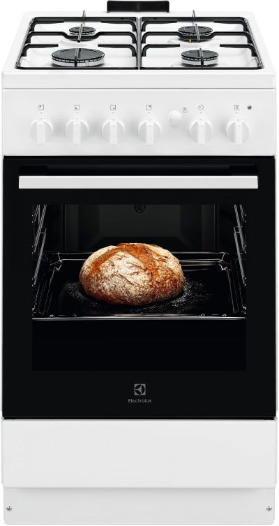 Electrolux gāzes plīts, 50cm, balta