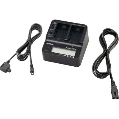 AC Adaptor charger, AC-VQV10 Dual-slot AC adapter/Charger for Sony V, H, and P-Series InfoLITHIUM batteries