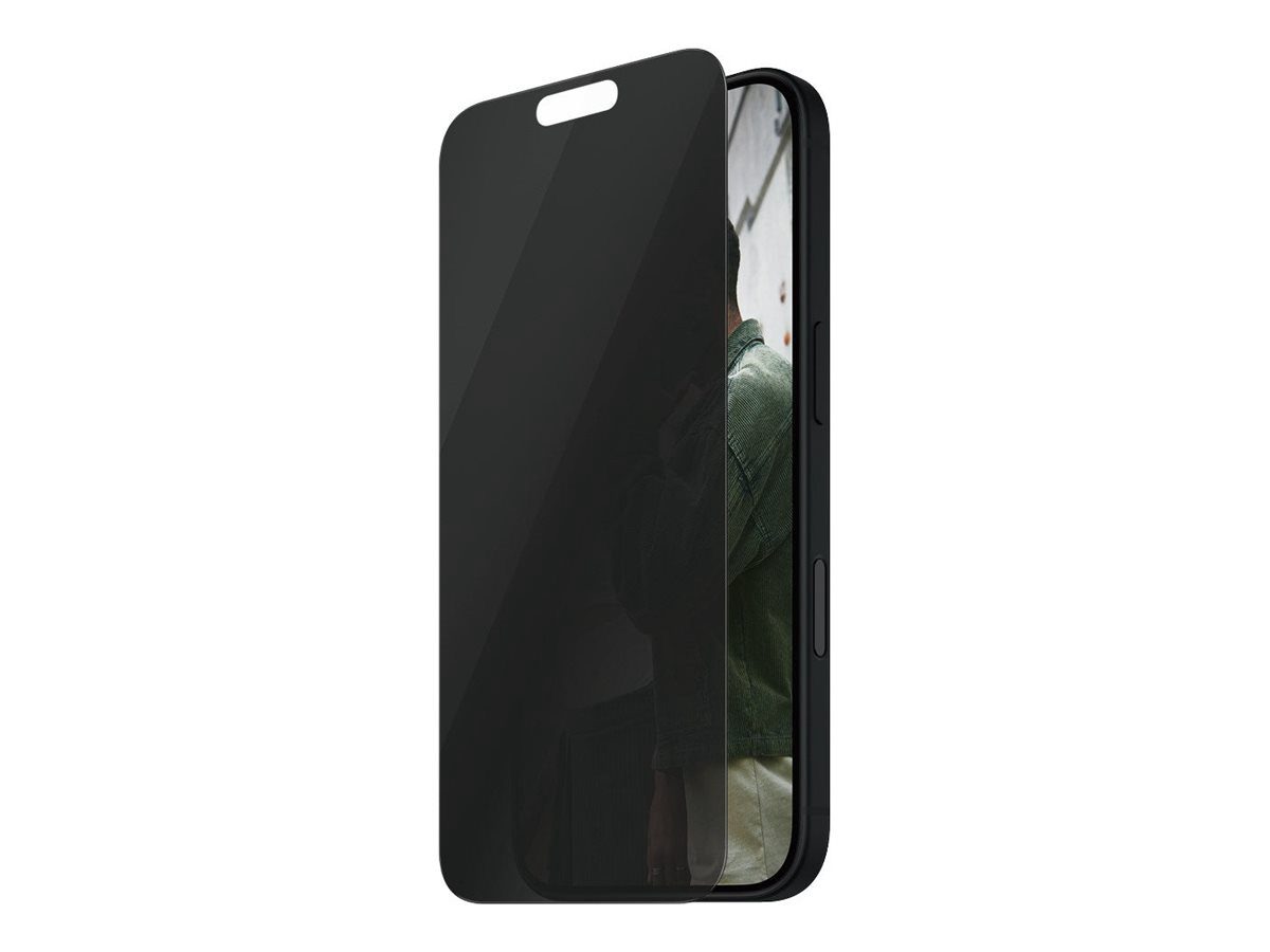 PanzerGlass Screen protector, Apple, iPhone 16, Glass, Black, Ultra-Wide Fit