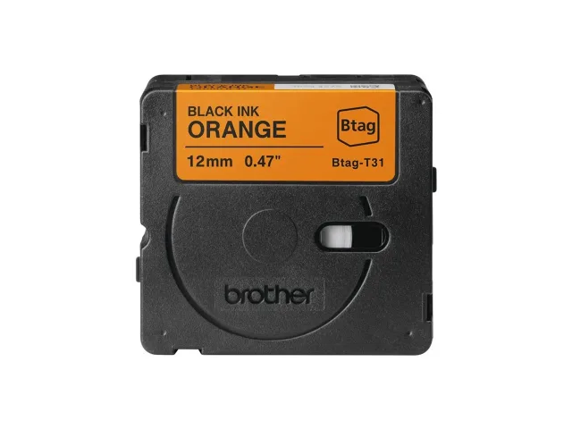 Brother BTAG-T31 | Black on Orange | Btag