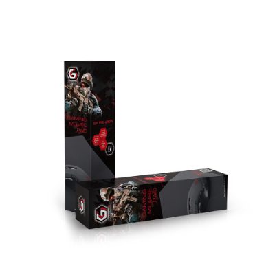 MP-GAME-L Gaming mouse pad, large, natural rubber foam + fabric, 400 x 450 mm