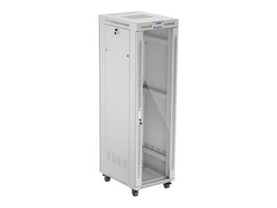 Rack cabinet 19" free-standing 42U/600x800 (flat pack) with glass door, LCD, FF01-6842-12SL, Grey