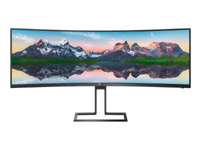 Curved LCD Display, 498P9/00, 48.8 ", VA, Dual QHD, 32:9, 70 Hz, 5 ms, 5120 x 1440 pixels, 450 cd/m², Headphone out, HDMI ports quantity 2, Black