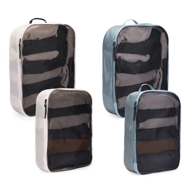 Thule | Packing Cube, 2x Large, 2x Medium | Packing Cube | Pond Gray/White